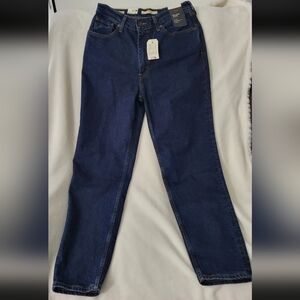 Levi's Premium Mom Jeans Relaxed Fit High Rise Stretch Blue Women's